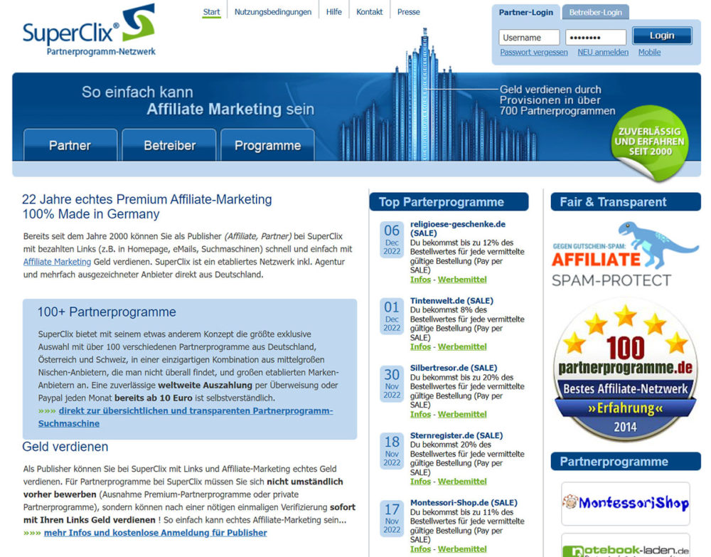 SuperClix - Premium Affiliate-Marketing