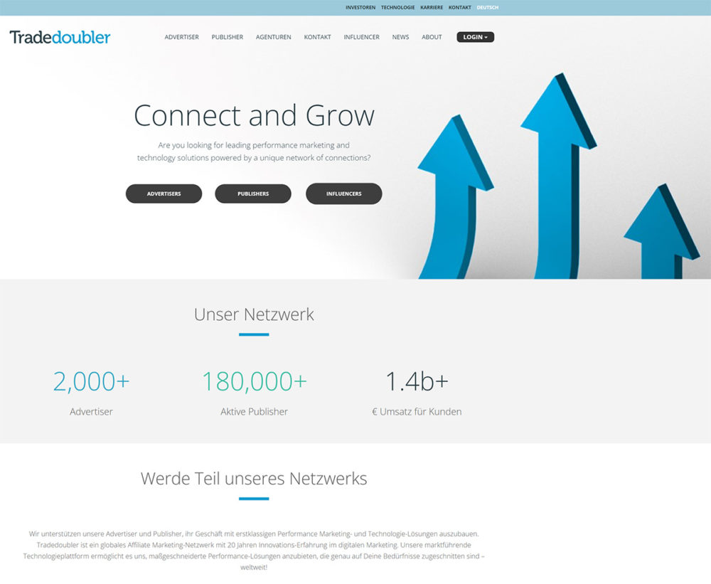 Tradedoubler Affiliatenetzwerk